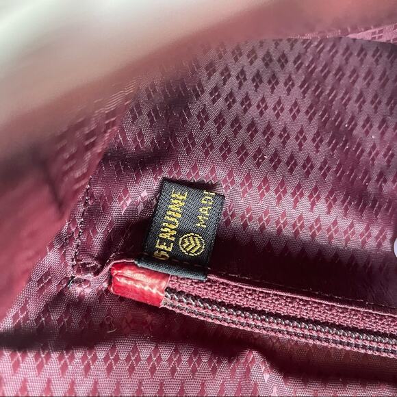 Vintage 1970s Eel Skin Clutch Bag Foldover Deep Red GUC - Picture 10 of 15